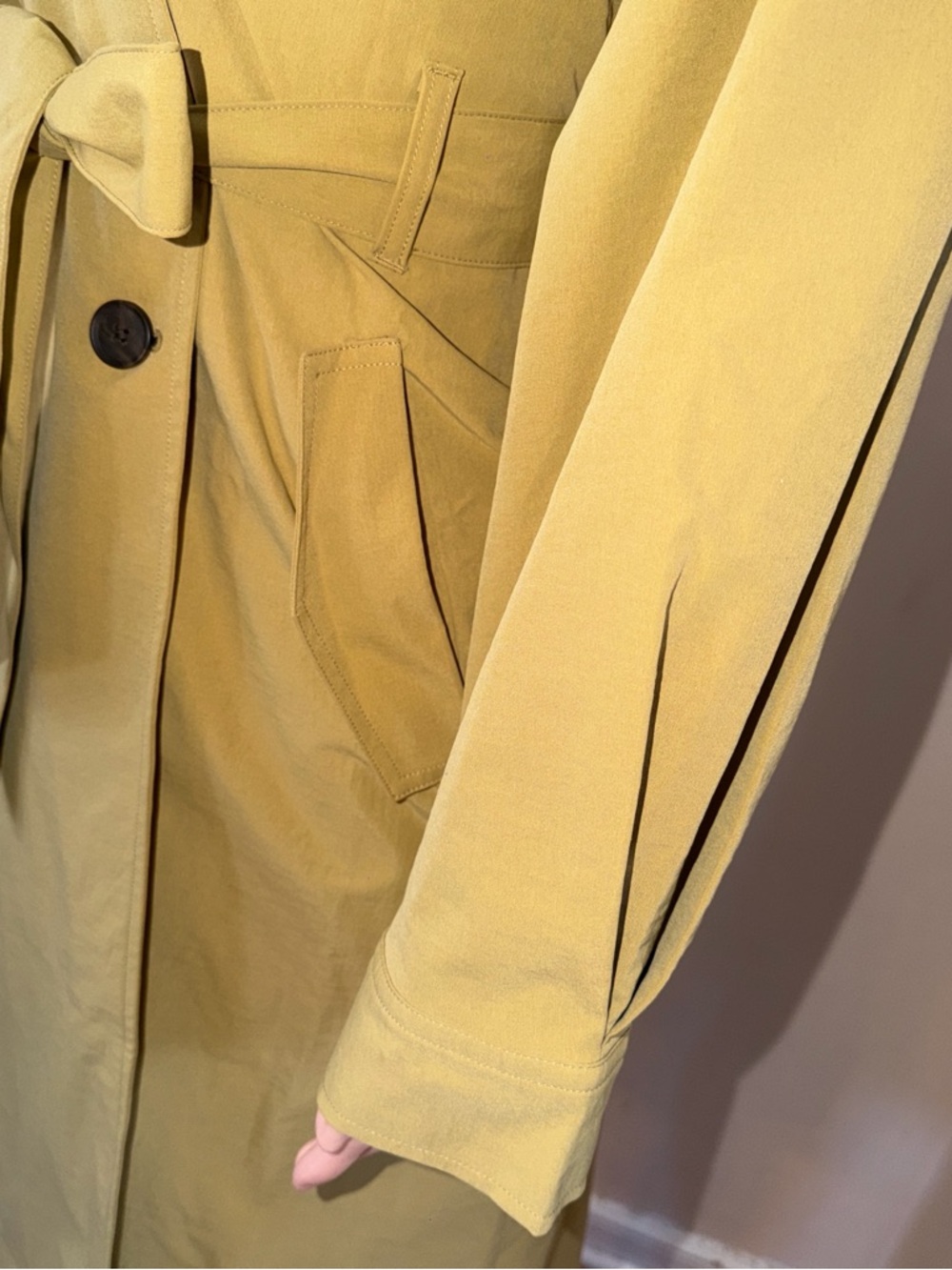 a new day Olive Green Double-Breasted Trench Coat - Picture 5 of 7